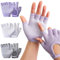 Jcasbdn 3 Paar Yoga -Handschuhe, halbe Finger -Pilates -Handschuhe mit Griffen für Frauen, atmungsaktives Training für Fitnesstraining im Fitnessstudio