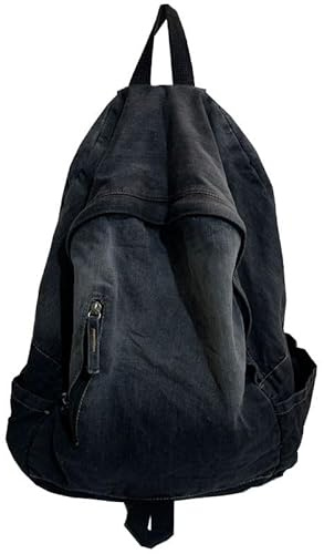 WLLJYSJZL Y2K Star Rucksack, Grunge Goth Denim Büchertasche, Punk Rock Emo-Rucksack für Damen und Herren, Monster 2000er Jahre Gradient Rucksack