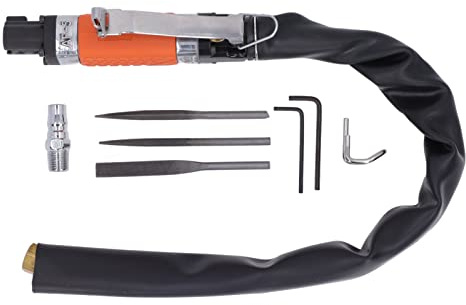Druckluft Stabschleifer 6300spm, Pneumatischer Luftfräser mit 3 Dateien - Leise, Vibrationsarm, Ergonomisch für Präzises Entgraten und Schleifen