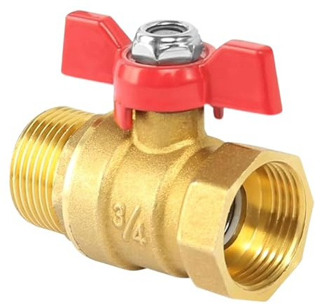 Zwei-Wege-Messing-Absperrventile mit 1,9 cm (3/4 Zoll) Gewinde, Kugelhähne für Kraftstoffe, Wasser, Öl, Luft, dauerhaftes Innengewinde