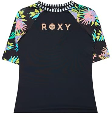 Roxy Active - Kurzarm-Rashguard - Mädchen 6-16 - 14/XL - Schwarz.