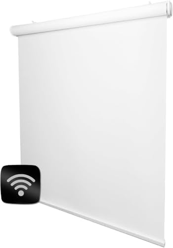 Home-Vision Standardrollo, elektrische Bedienung mit Motor | Einfache Klemmbefestigung ohne Bohren, Steuerung per Fernbedienung oder WLAN-Hub