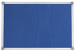 MAUL Pinnwand 100 x 150 cm MAULpro blau Alurahmen langlebige Textilfläche | stabiler Halt im Büro, flexible Nutzung hoch oder quer, kaum sichtbare Nadellöcher, einfache Nachjustierung