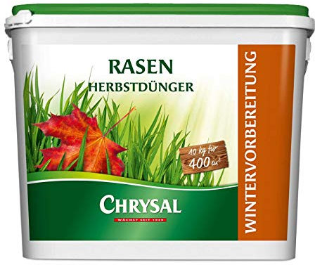 Chrysal Herbstrasendünger - 10 kg - Hochwertiger mineralischer Rasen Herbstdünger für 400 m²