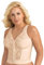 Exquisite Form Women's Fully Front Close Longline Lace Posture Bra, Opaque, Rose Beige, 38C