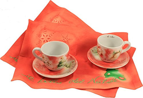 THUN 8018594211926 Set Due Tazze Colazione con 2 tovagliette