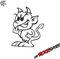 Frecher Teufel Finger ca. 20 cm Aufkleber Autoaufkleber Auto Tuning Sticker Aufkleber mit Montage Set inkl. Estrellina-Montage-Rakel® & „Estrellina-Glücksaufkleber®“