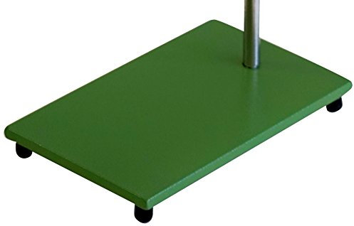 Stativplatte 210 x 130 mm, Gewinde M10, ein Fuss verstellbar, Stahl grün lackiert, Gewicht 1,8 KG