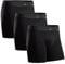 DANISH ENDURANCE Boxer Homme, Calecon Homme en Coton Ultra Doux avec ou sans Braguette, Lot de 3, Noir, L