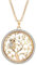 PengJin Halskette für Frauen, Baum des Lebens, Halskette, niedlich, Eule, Anhänger, Halskette, für Mädchen, Gold, lange Kette mit Zirkonia-Kristall, Kristall, Metall, Gold, Silber, Kristall