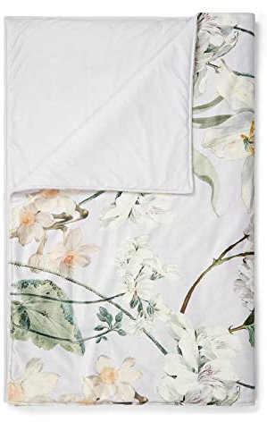ESSENZA Quilt Rosalee Blumen Polyester Grau, 135x170 cm
