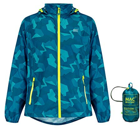 Mac in a Sac - Origin II - Waterproof Packable Jacket for Men & Women - Teal Camo - XL