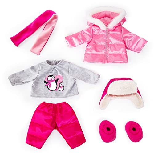 Bayer Design 84613AA Puppenkleidung, Puppenoutfit, mehrteilige Puppenanziehsachen, Winterset, Puppenzubehör