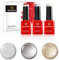 Bluesky Gel Polish, Gel Nagellack Set, Metallic Sheen. Silver Vip 80535, Silver Glitter A018, Goldfish A034. 3 x 5 ml Silber, Glitzer