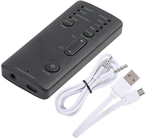 Nikou Externe Soundkarte Tragbare Live-Broadcast-Soundkarte Mini-Sprachwechsler Für Handy-PC