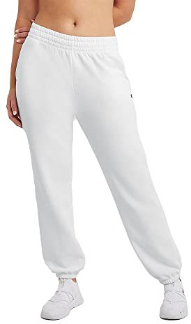 Champion Pantaloni Powerblend Tuta, Bianco, M Donna
