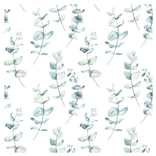 murando Papel Pintado autoadhesivo 10m Fotomurales Decoración de Pared Murales Pegatina decorativos adhesivos 3d panel moderna de Diseno Fotográfico Hojas Naturaleza Blanco Verde Pflanze b-B-0566-j-a