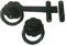 GATE Latch Ring Cast Iron Heavy Duty Twist Black Catch Garden Traditional