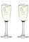 2er Set Sektgläser mit Gravur - Hochzeitsgeschenke für Brautpaare - Gläser für Sekt mit Personalisierung - Geschenkidee zur Hochzeit, Hochzeitsgläser für Paare - Herz mit vielen kleinen Herzen