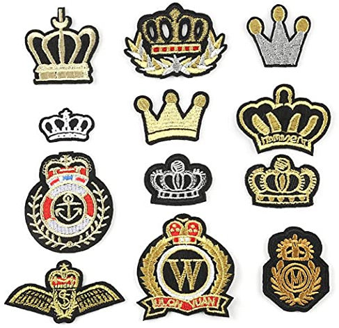 Froiny 1 Set Gestickte Patches Krone Nähen DIY Applique Für Kleidung Kleid Hut Hosen Schuhe Vorhang Dekorieren