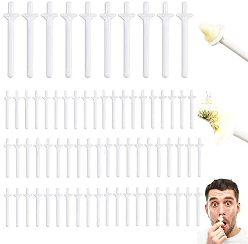 100 Disposable Nose Hair Removal Sticks - Men's Nose Waxing Applicators Kit for Nostril Cleaning