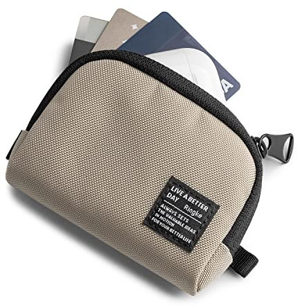 Ringke Mini Pouch Half-Pocket Kompatibel mit AirPods Hülle (1st, 2nd, 3rd Gen), AirPods Pro Hülle - Beige