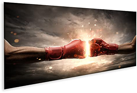 islandburner Bild auf Leinwand Boxen Kampf Motivation Energie Bilder Wandbilder Poster