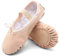 TETSUO Ballet Shoes for Girls, Indoor Ballerina Flats Dance Slippers for Kids, Toddlers Dancing, Yoga Soft Light Pink