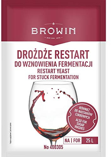 Browin 400305 Hefe „Restart“ - 22 g, Nachgärhefe für zu süße oder zu alkoholarme Weine