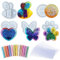 Yayatty Stampi in Silicone in Resina Shaker Resina Silicone, 5 Pz Stampi Shaker per Resina Epossidica con PVC Foglio e Paillettes per La Creazione di Gioielli, Decorazioni per La Casa