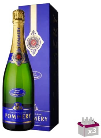 3 Champagne Pommery Brut Royal - 3x75cL - Étui