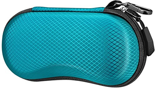 FINTIE Custodia Occhiali da Sole, Porta Rigida Occhiali da Sole in EVA con Moschettone, Portaocchiali Astuccio per Uomo Donna Ciclismo Sportivi