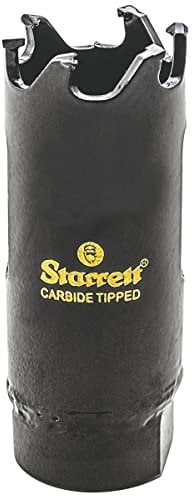 Starrett Scie cloche à pointe en carbure de tungstène CT2532 - Coupe profonde - Pour sols suspendus en bois, béton renforcé et fibre de verre - 20 mm