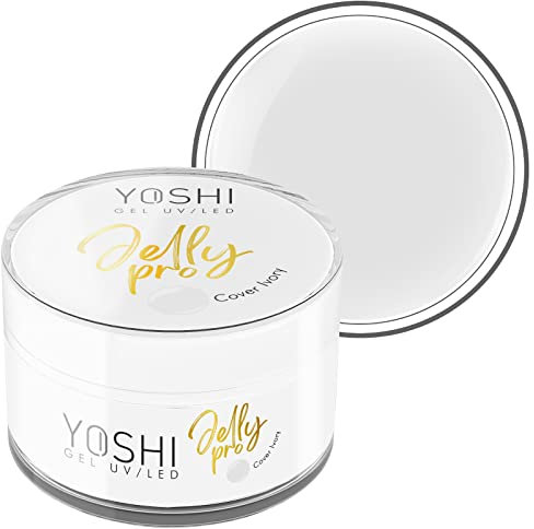 Yoshi Jelly PRO Gel Nägel 15 ml - Extra Festes Maniküre UV Gel - Professionell Gelnägel - Builder Gel für Nägel - Nagel Gel UV und LED - Gel für Gelnägel - Weiß
