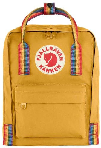 Fjallraven Unisex Kånken Rainbow Mini Sports backpack, Ochre-rainbow Pattern, Einheitsgröße