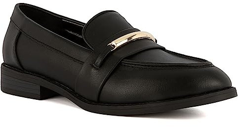 LONDON FOG Corynn Loafer für Damen, Schwarz, 37.5 EU