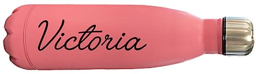 Memotak Borraccia personalizzabile STAMPA UV modello Matta termica in acciaio INOX da 500 ml | Bottiglia isolata a tenuta stagna per Sport, Bambino, Bambina | 24 ore freddo & 12 ore caldo (Rosa)