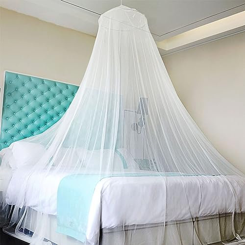 Delsen Moskitonetz Doppelbetten 250 x 900 x 60cm Mückennetz für Bett mit Haken Feinmaschiges Betthimmel Mückennetz für Haus Dekoration Outdoor Camping Gegen Insekten Mücken