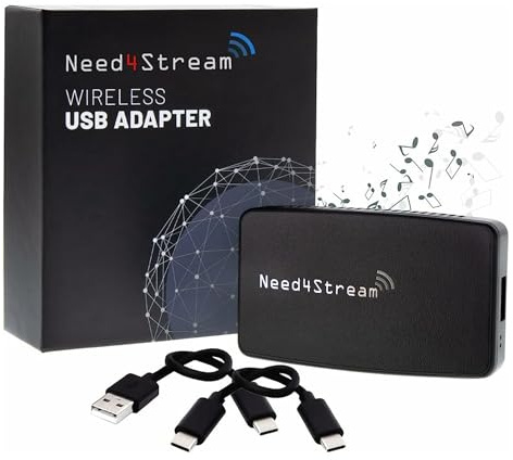 Need4Stream Adaptador inalámbrico para coche Android y CarPlay, conexión automática, instalación Plug & Play