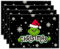 Ohok Weihnachten Tischsets Abwaschbar 4er Set, Polyester Leinen Platzdeckchen 30x45cm, Weihnachten Tischuntersetzer Platzsets für Küche Speisetisch Hotel Weihnachts Tischdeko (Schneeflocke Grinchmas)