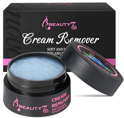 Beauty7 Wimpernkleber Entferner Cream Wimpernverlängerungslöser Blau Wimpernkleber Lösemittel wimpern extension Entferner Remover Cream Wimpernverlängerung Klebstoffentferner 5ml Duft: Heidelbeeren