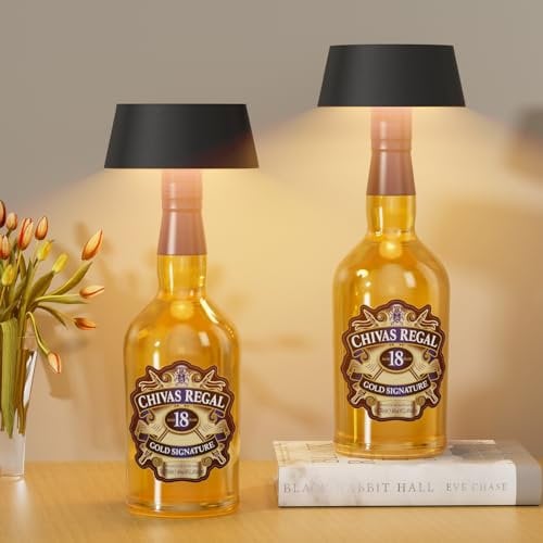 Klighten 2 Pezzi Led Lampada Da Tavolo Dimmerabile, 3000K Lampada a Bottiglia Led Senza Fili Con Batterie, Portatile Luce Di Bottiglia Per Interni/Esterni, Con Usb-C, Ip54, Nero, Bar/Ristoranti