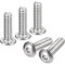 QUARKZMAN #6-32x1/2 Bouton Tête Douille Capuchon Vis, 50pcs 304 Inox Acier Fixations Hex Boulons, Complet Filetage Hexagonal Entraînement
