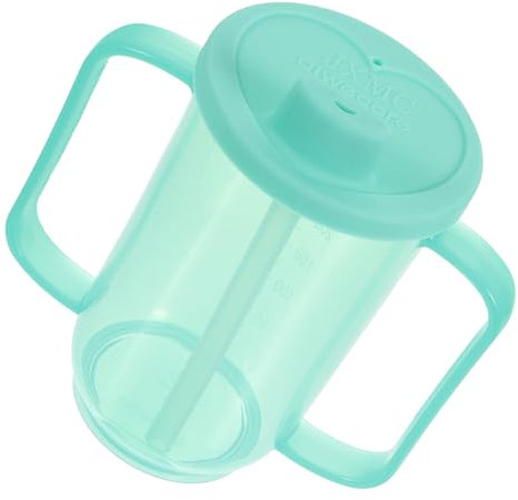 IWOWHERO Nursing Liquid Food Cup for Elderly with Inclined Mouth Design and Leak-Proof Drinking Aid Easy Grip Feeding Cup for Disabled and Bedridden Patients