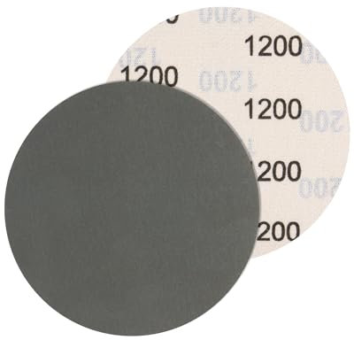 Bolatus 5Pcs 125mm Sanding Discs 1200 Grit, Wet and Dry Hook and Loop Round Sanding Pads for Wood, Metal, Automotive Polishing