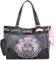 Y2K Damen Vintage Retro Chic Stickerei Samt Schultertasche Große Kapazität E-Girls Tote Taschen Einkaufshandtaschen, Grau, Large