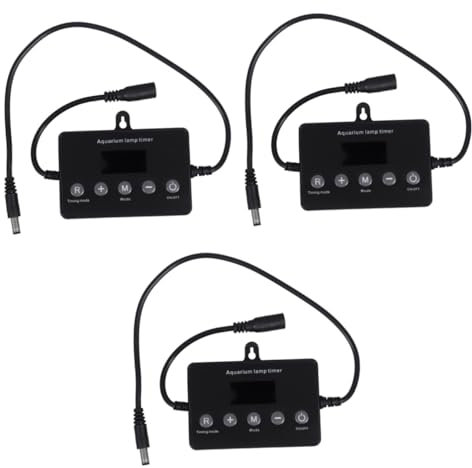 BESPORTBLE 3stücke Aquarium Controller Mit LCD-Display Universeller Timer Einstellbare Helligkeit Für Süßwasserfischbecken Kompakt Und Benutzerfreundlich