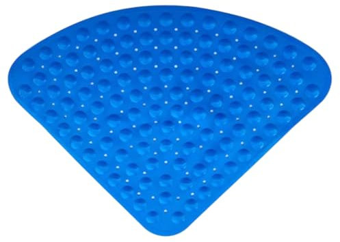 Quadranten-Duschmatte,Duschmatte Ecke,Eckdusche Antirutschmatte,Anti Rutsch Und Abfluss,Mit SaugnäPfen,Weicher Textur,Viertelkreis,Geeignet FüR FäCherföRmige Badezimmer,KüChen,Toiletten Usw