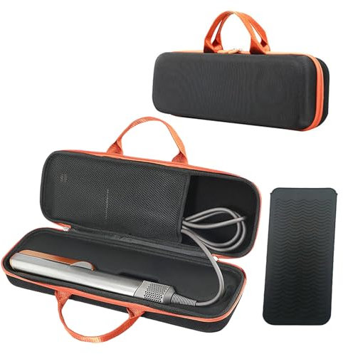 NUHFUFA Funda rígida para secador de Pelo Airstrait HT01, con Alfombrilla aislada de Silicona, portátil, Funda de Almacenamiento de Viaje, a Prueba de Golpes, Impermeable, Bolsa Protectora de