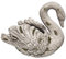 Divas World Pot de fleurs en forme de cygne de style vintage élégant en résine et ciment pour décoration de jardin intérieure et extérieure